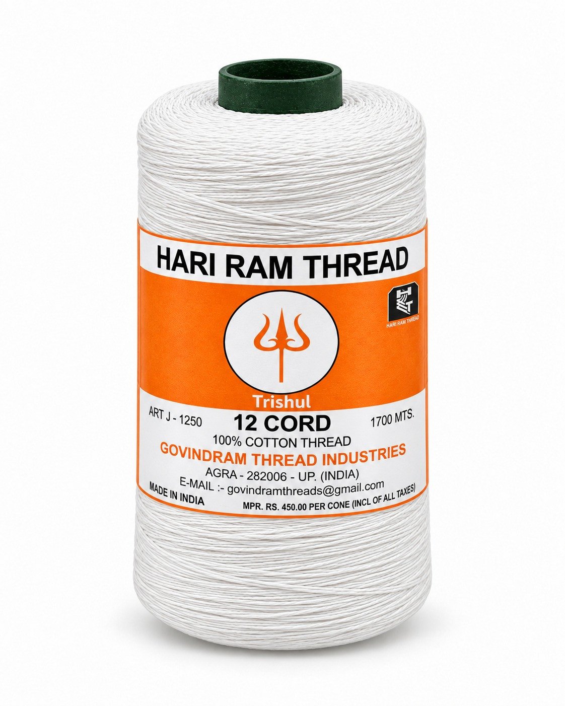 Trishul 12 Cord Cotton Thread Cone