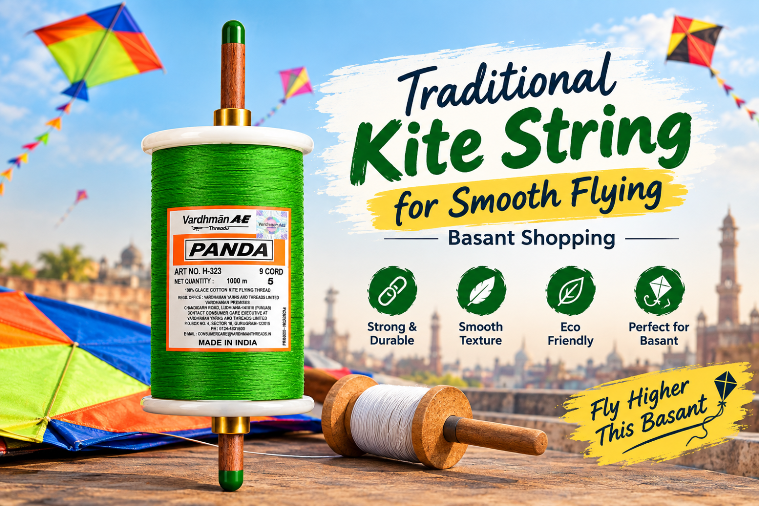 Traditional Kite String for Smooth Flying | Basant Shopping